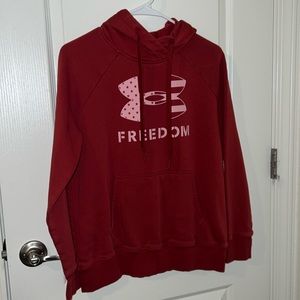 Red Under Armor Freedom hoodie